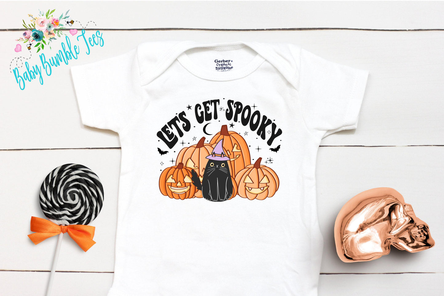Lets Get Spooky Bodysuit // Girls Halloween // Cat Kids Shirt // Kids Halloween Shirt // My First Halloween // Fall Shirt // Onesies® Brand