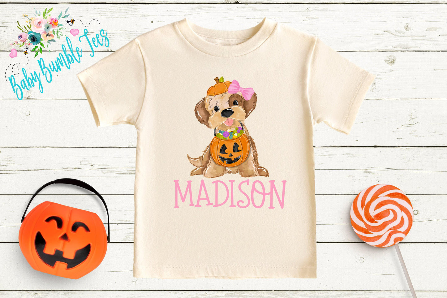 Halloween Dog Shirt // Personalized Name Shirt // Halloween Shirt // Girl's Halloween // Kids fall shirt // Pumpkin Patch / Girls Fall Shirt