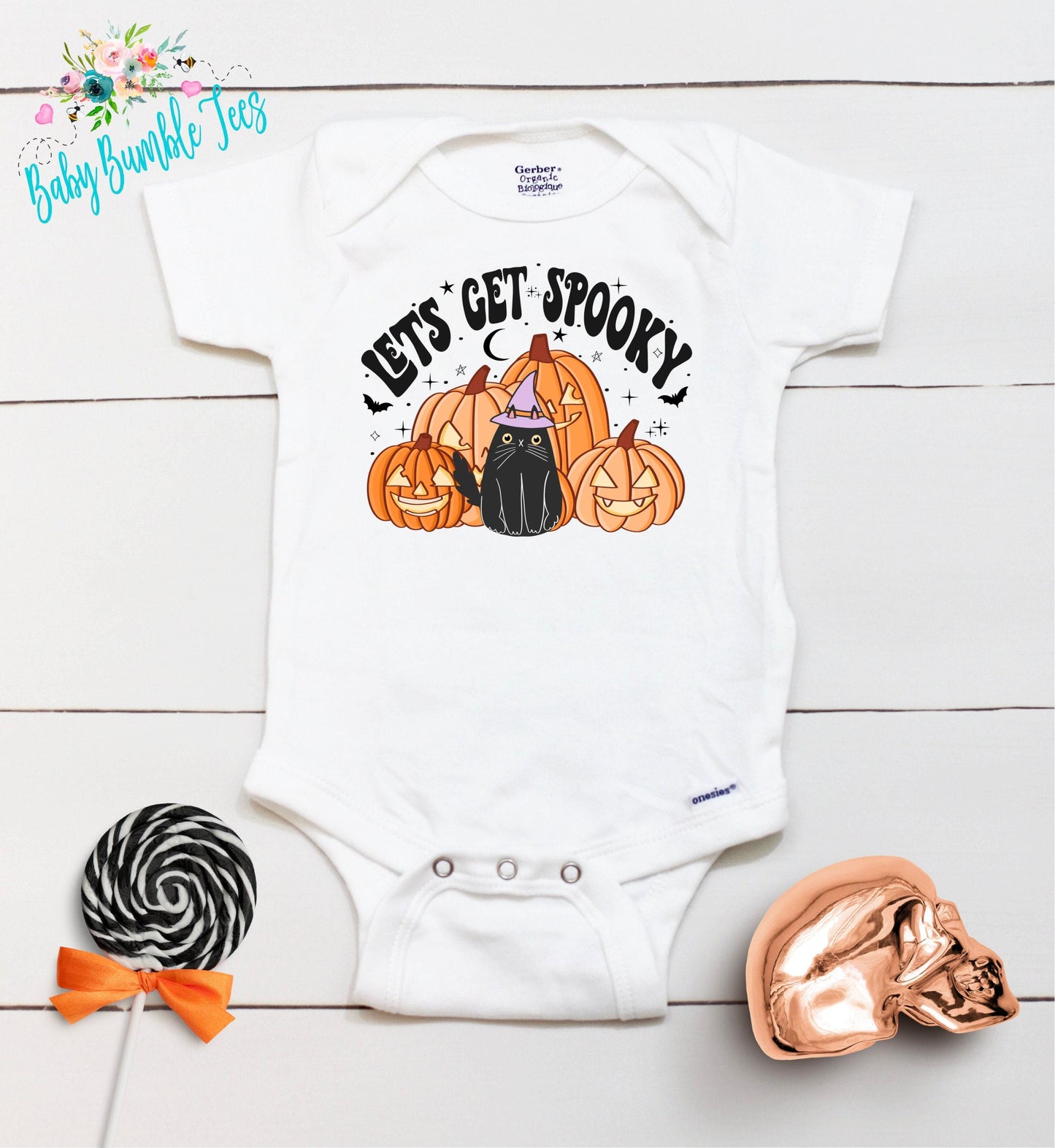 Lets Get Spooky Bodysuit // Girls Halloween // Cat Kids Shirt // Kids Halloween Shirt // My First Halloween // Fall Shirt // Onesies® Brand