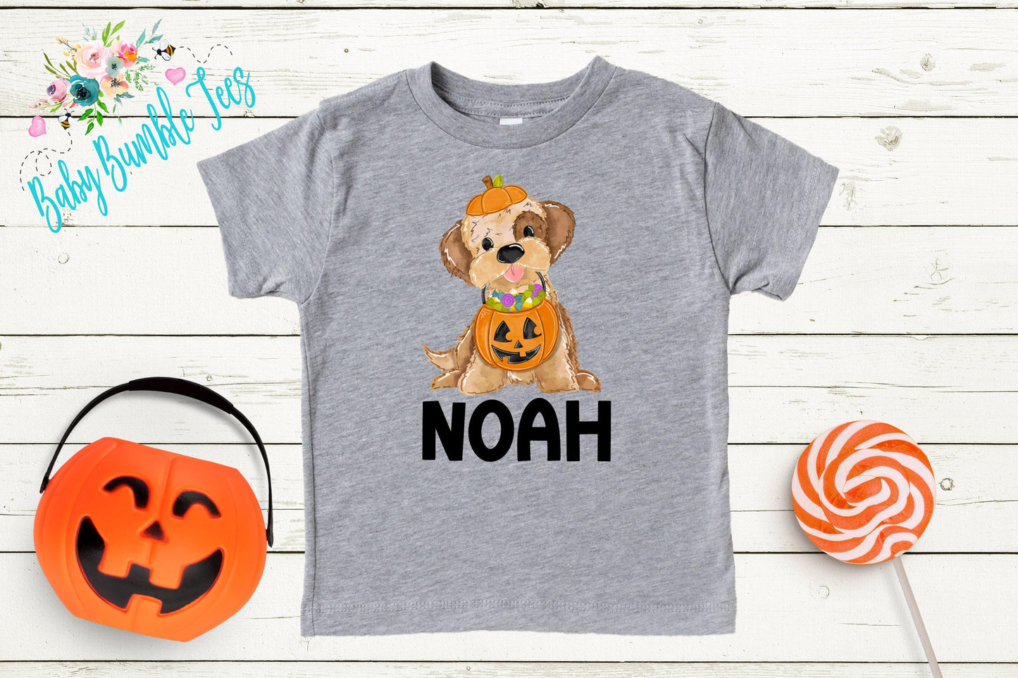 Halloween Puppy Shirt // Personalized Name // Boys Halloween Shirt // Toddler Shirt // Kids Shirt // Kids Halloween Shirt // Kids Fall Shirt