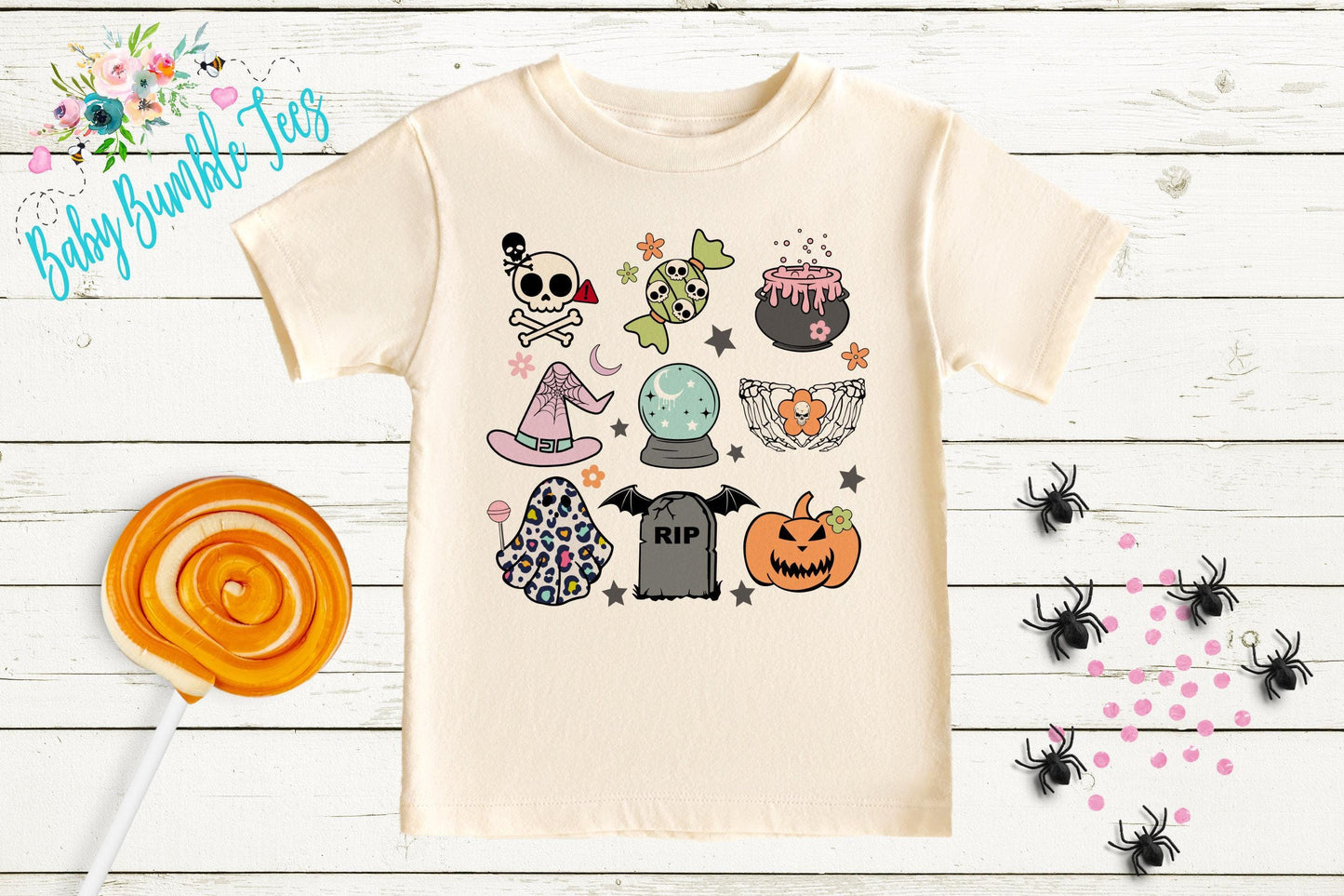 Girls Halloween Shirt // Kids Halloween Shirt // Toddler Halloween Shirt // Kids Fall t-shirt Kids Halloween Outfit // Retro Kids Shirt