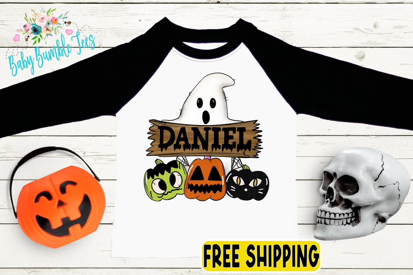Boys Ghost Shirt // Personalized Name Shirt // Boys Halloween Shirt // Pumpkin Patch Shirt // Kids Halloween Shirt // Kids Fall Shirt
