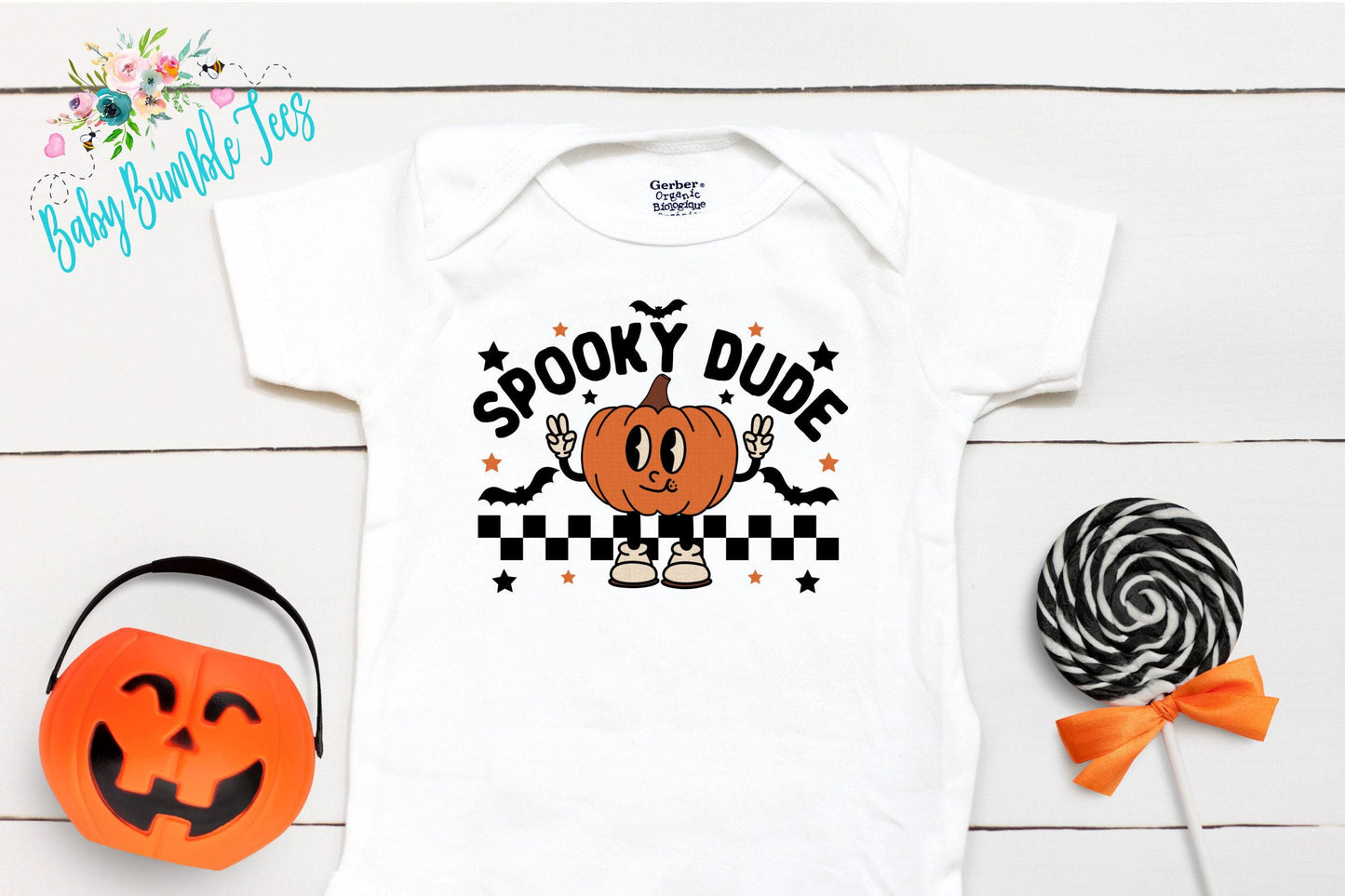 Spooky Dude Bodysuit // Boys Halloween // Kids Fall Shirt // Kids Halloween Shirt // My First Halloween // Retro Pumpkin // Onesies® Brand