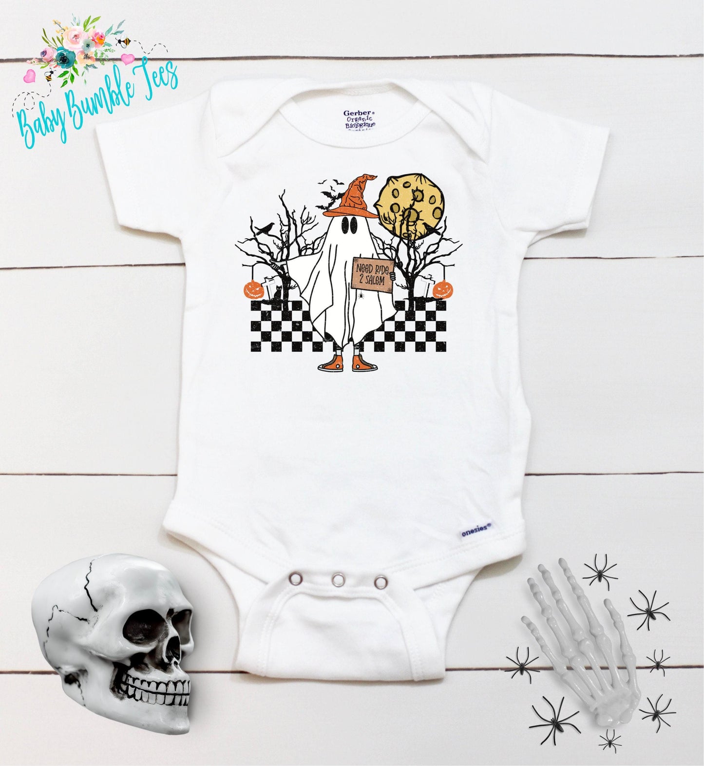Retro Ghost Bodysuit // Boys Halloween // Kids Fall Shirt // Kids Halloween Shirt // Pumpkin Patch // My First Halloween // Onesies® Brand