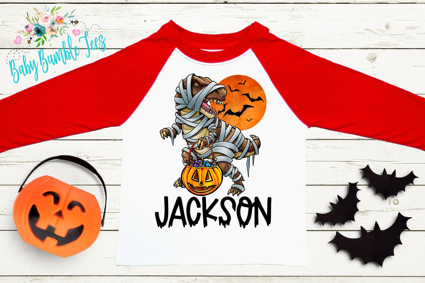 Halloween T-Rex Shirt // Personalized Name // Boys Halloween Shirt // Toddler Shirt // Kids Shirt // Kids Halloween Shirt // T Rex