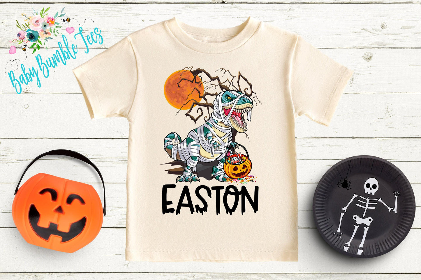 Halloween T-Rex Shirt // Personalized Name // Boys Halloween Shirt // Toddler Shirt // Kids Shirt // Kids Halloween Shirt // T Rex