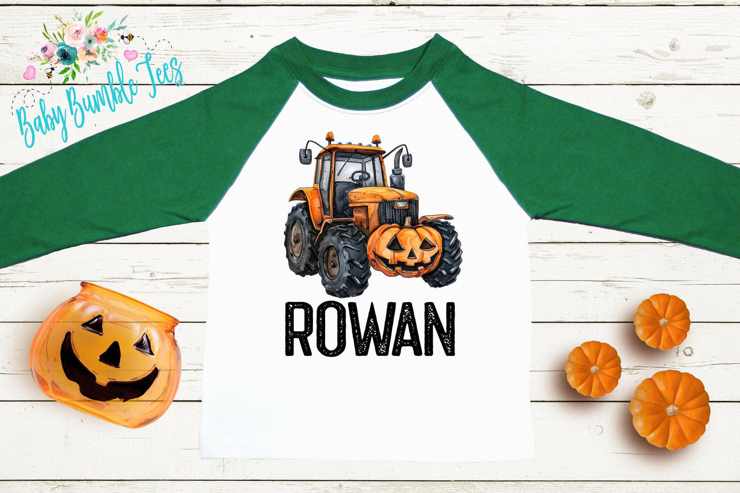 Boys Fall Tractor Shirt - Custom Name Pumpkin Patch Shirt