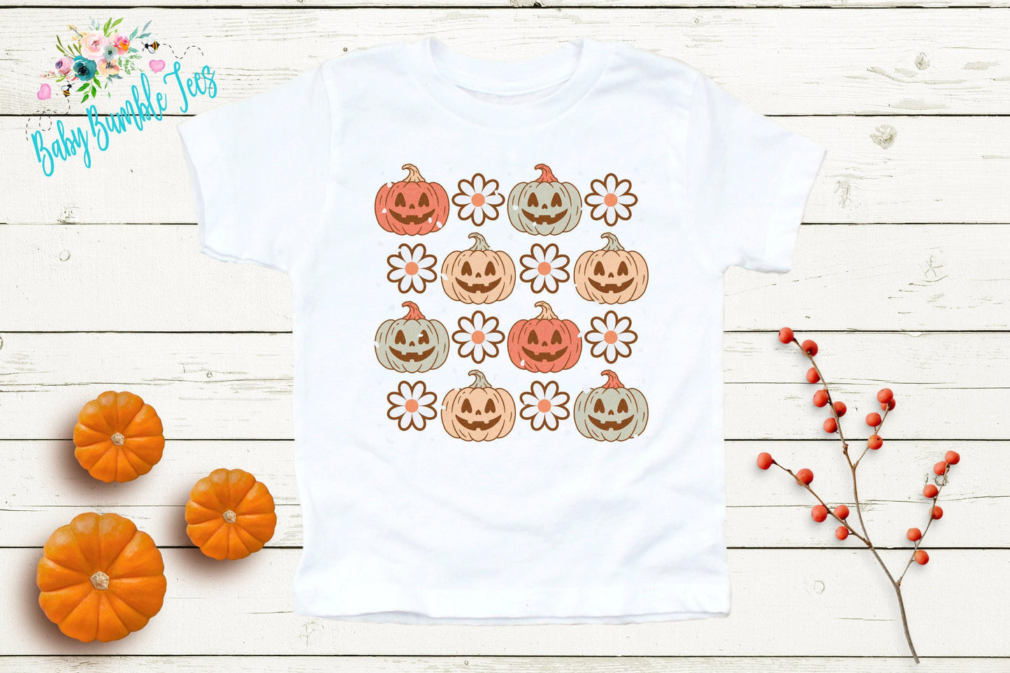Retro Pumpkin Shirt - Kids Pumpkin Patch Shirt