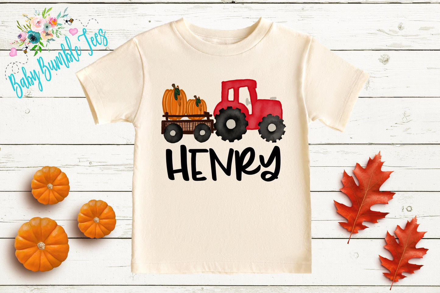 Kids Farm Pumpkin Patch Shirt - Boys Fall Tractor Shirt