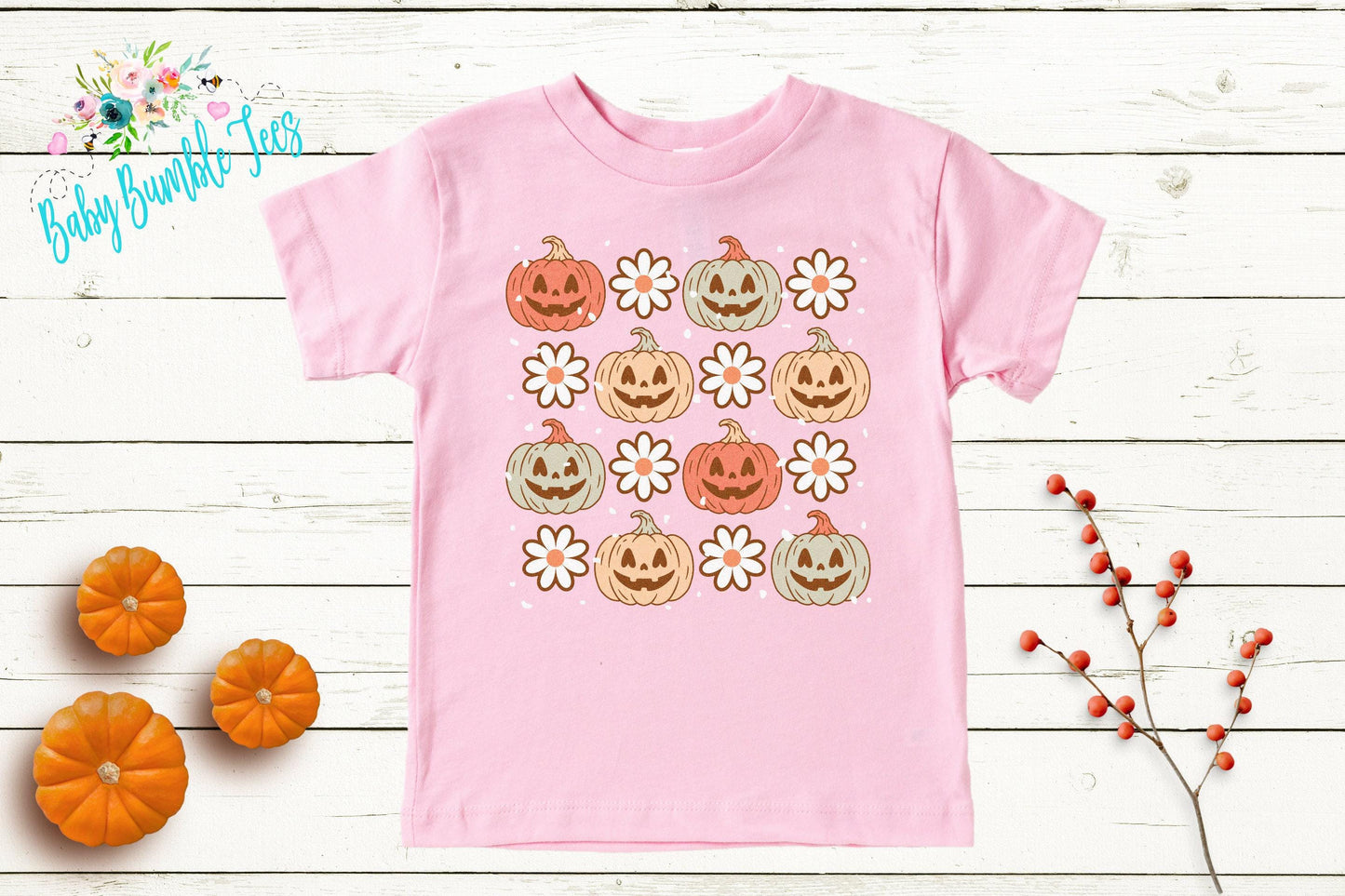 Retro Pumpkin Shirt - Kids Pumpkin Patch Shirt