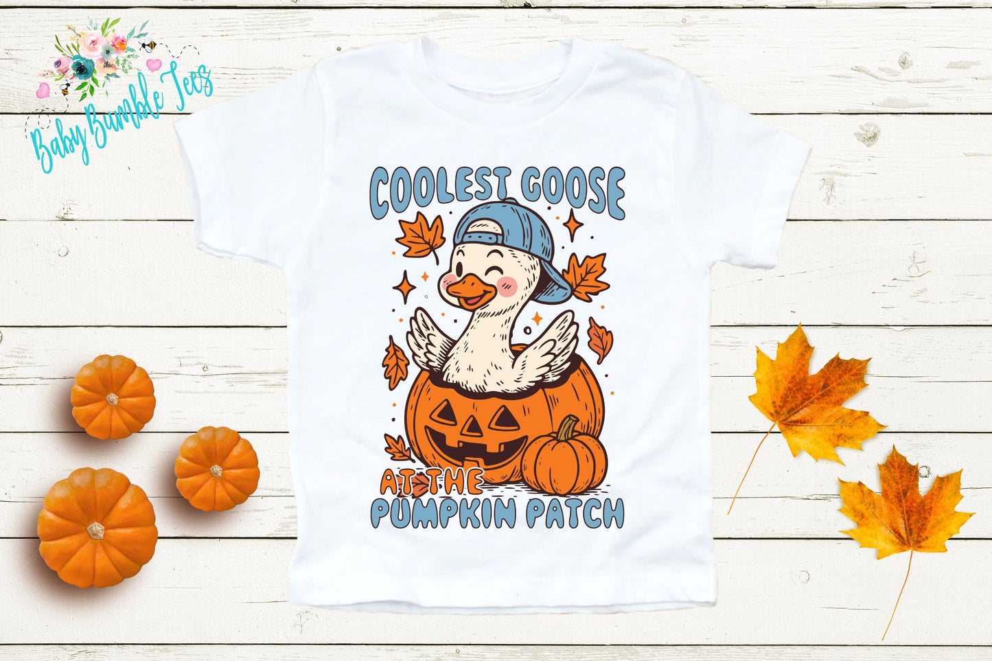 Coolest Goose At The The Patch Shirt - Boys Fall Pumpkin Patch Shirt