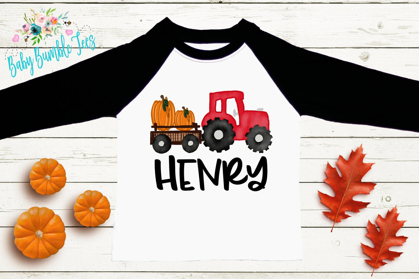 Kids Farm Pumpkin Patch Shirt - Boys Fall Tractor Shirt