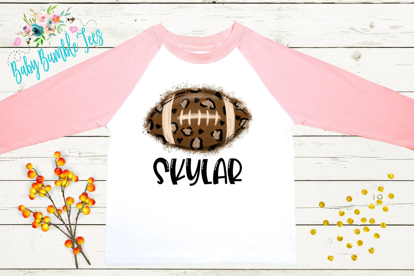 Girls Football Shirt – Game Day Fall & Halloween Tee