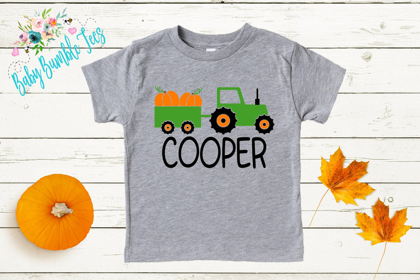 Boys Fall Tractor Shirt - Kids Farm Pumpkin Patch Shirt