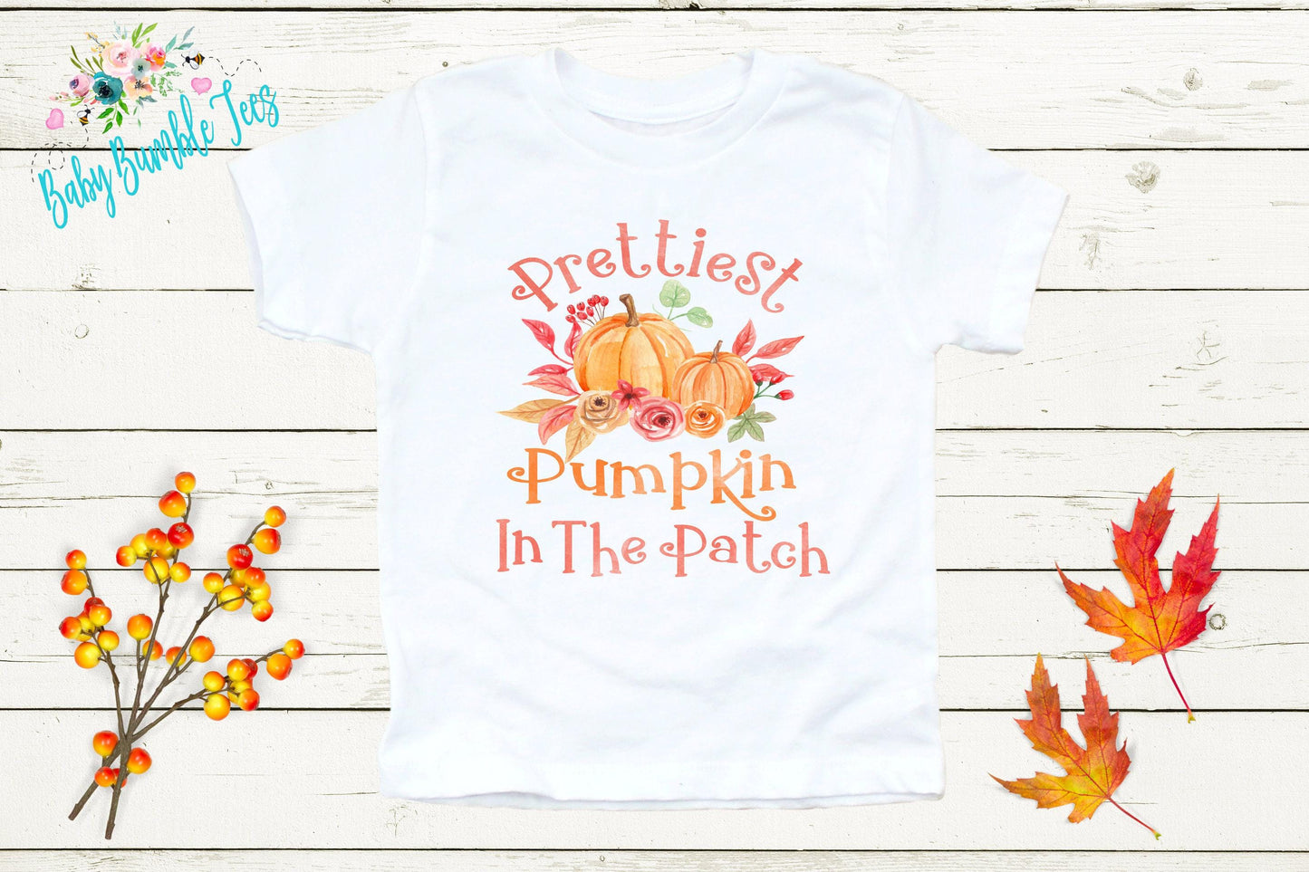 Prettiest Pumpkin In The Patch Shirt - Girls Pumpkin Patch Shirt