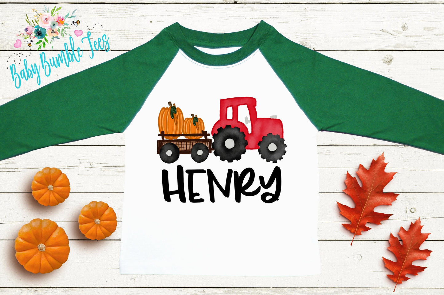 Kids Farm Pumpkin Patch Shirt - Boys Fall Tractor Shirt