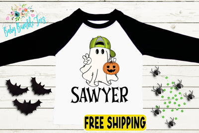 Kids Halloween Shirt - Boys Halloween Ghost Tee