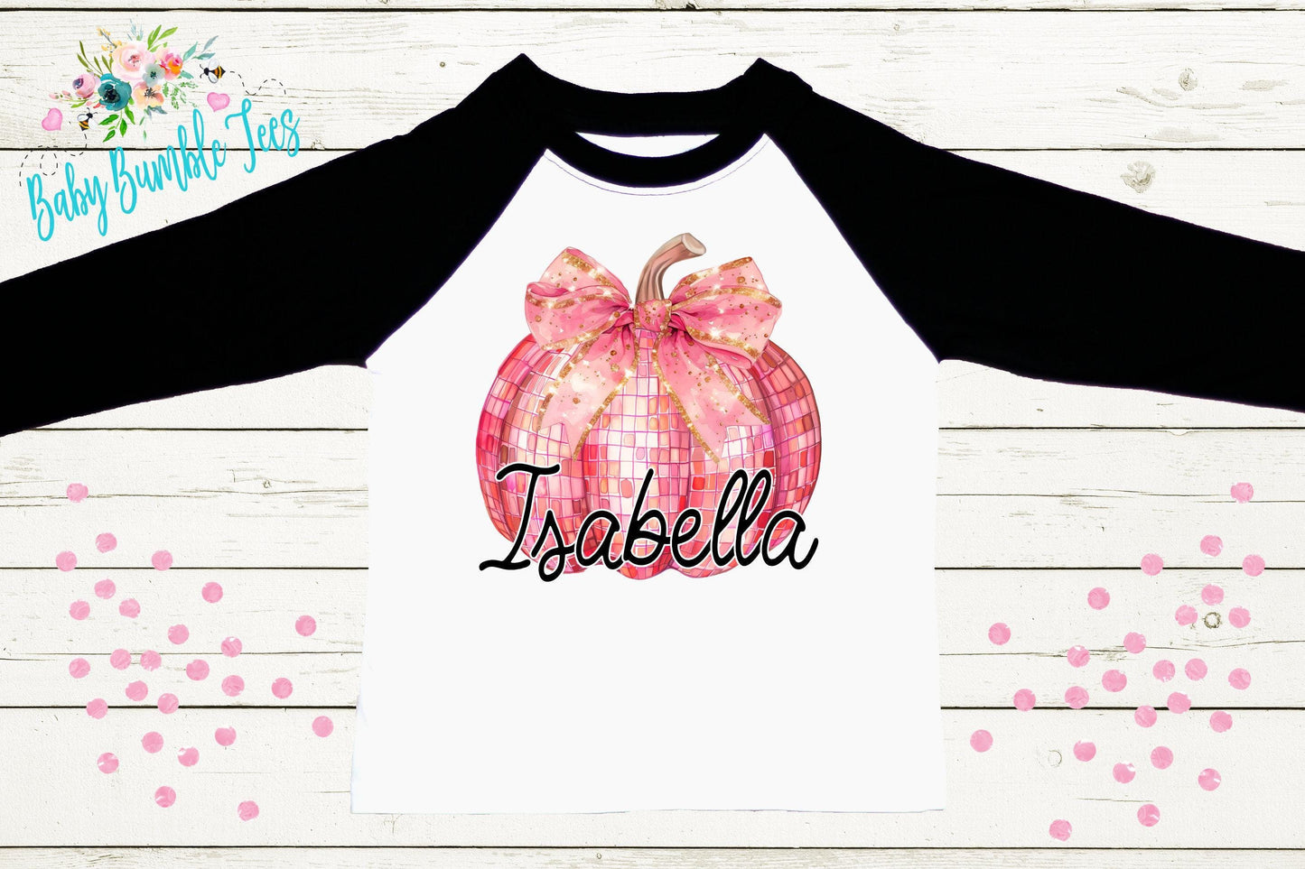 Girls Fall Pumpkin Patch Shirt -  Custom Name Outfit