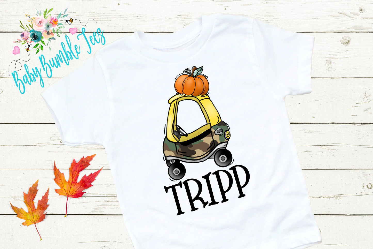 Fall Toy Car Shirt - Personalized Name Fall Shirt
