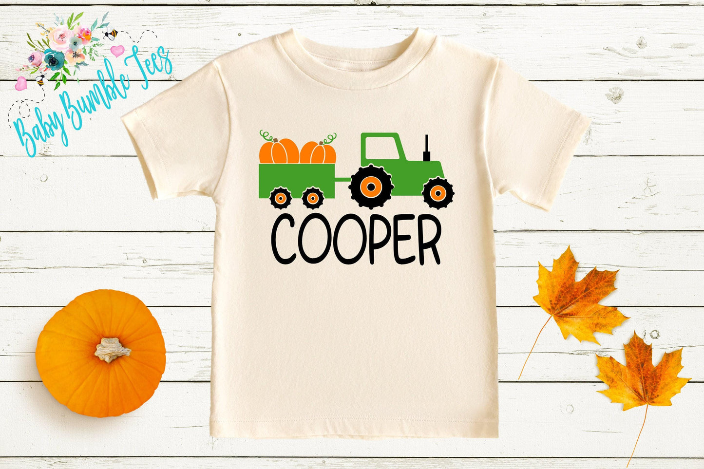 Boys Fall Tractor Shirt - Kids Farm Pumpkin Patch Shirt