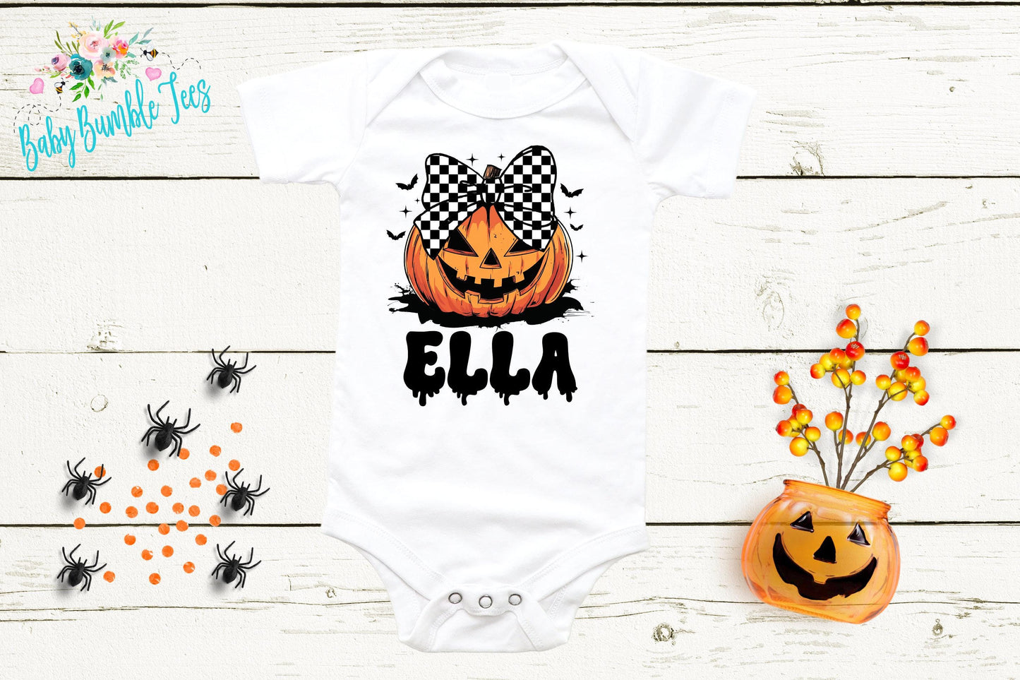 Girls Halloween Pumpkin Bodysuit - Baby Girl Pumpkin Patch Outfit