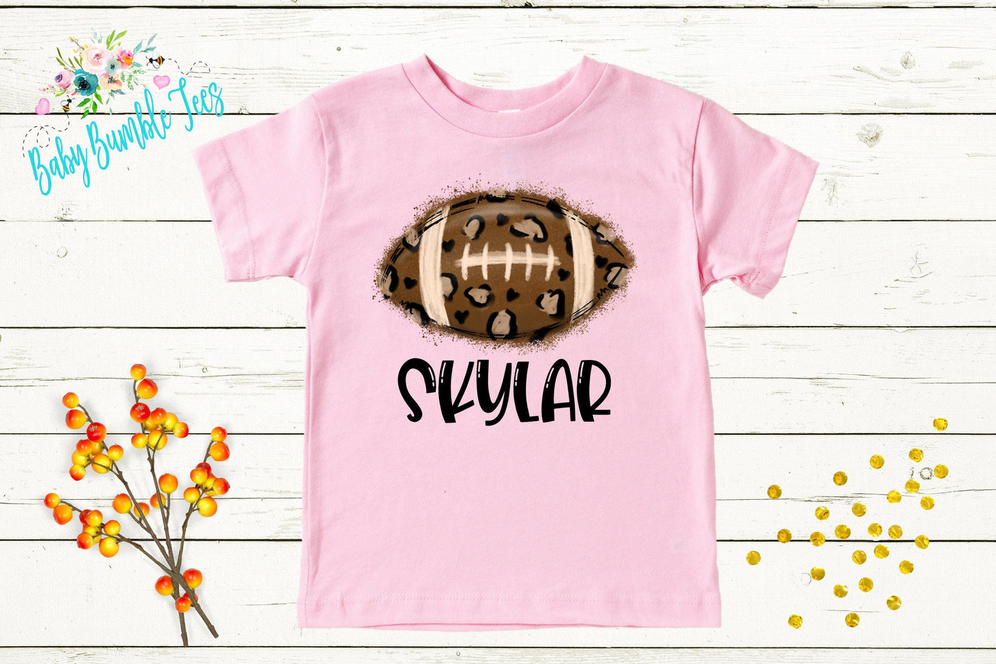 Girls Football Shirt – Game Day Fall & Halloween Tee