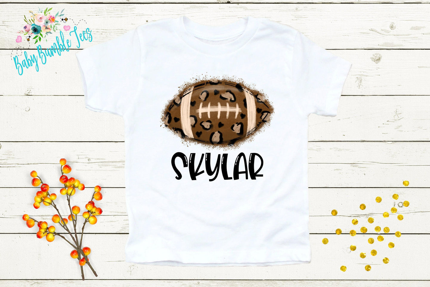 Girls Football Shirt – Game Day Fall & Halloween Tee