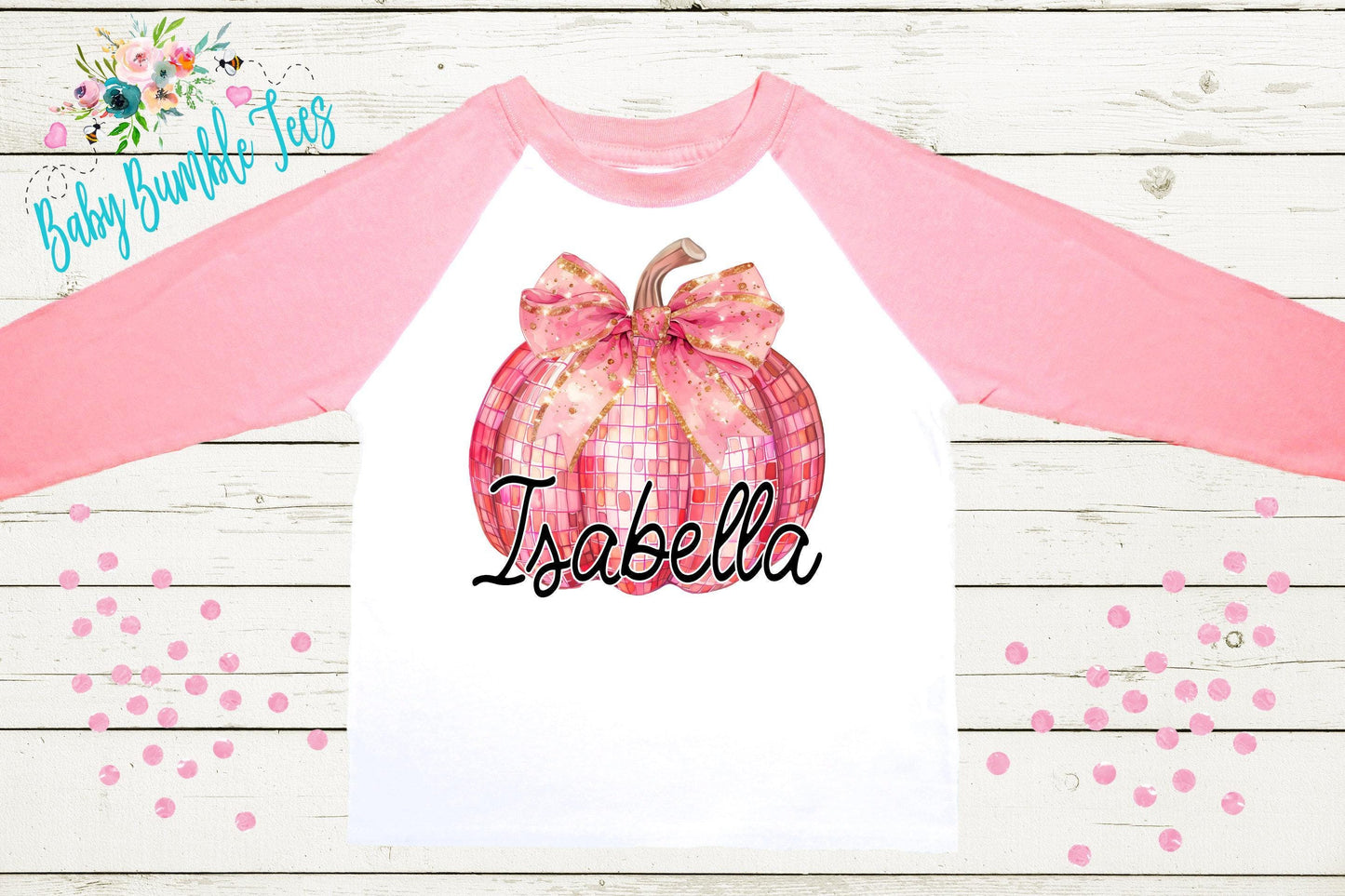 Girls Fall Pumpkin Patch Shirt -  Custom Name Outfit