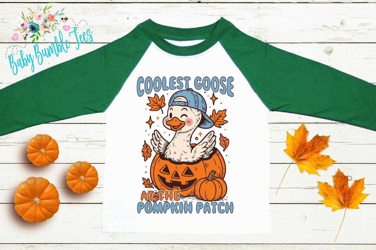 Coolest Goose At The The Patch Shirt - Boys Fall Pumpkin Patch Shirt