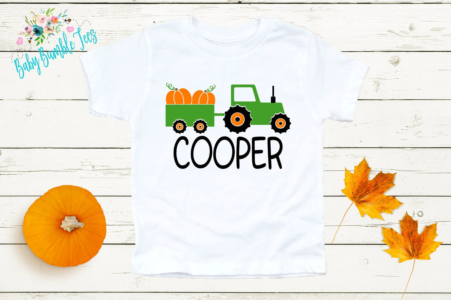Boys Fall Tractor Shirt - Kids Farm Pumpkin Patch Shirt