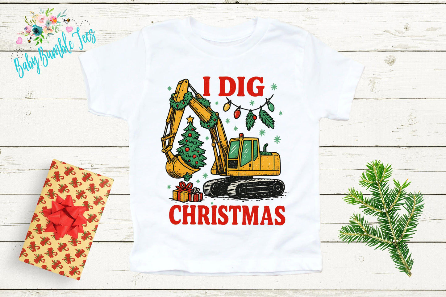 I Dig Christmas Shirt - Toddler Christmas Outfit - Boys Christmas Shirt
