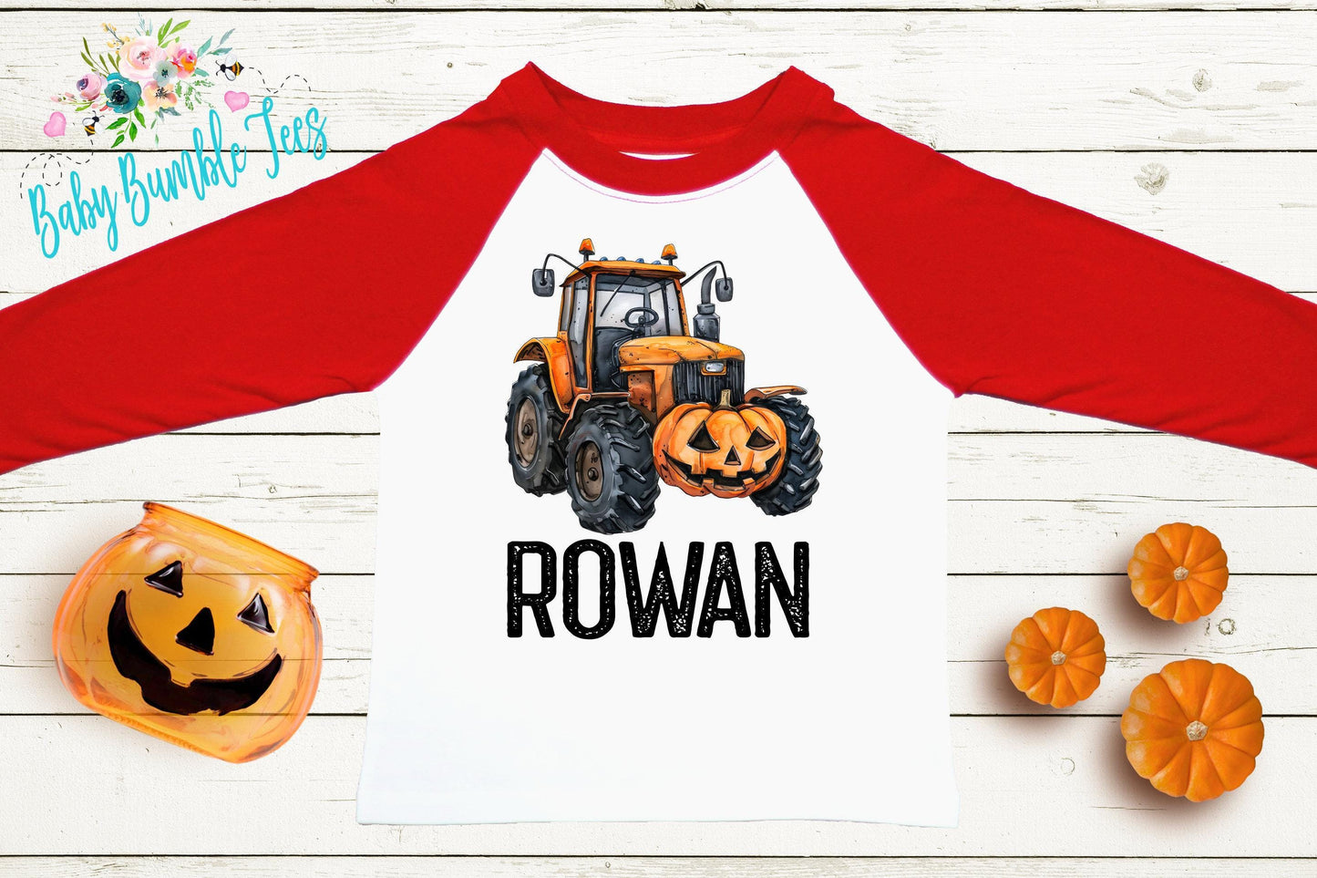 Boys Fall Tractor Shirt - Custom Name Pumpkin Patch Shirt