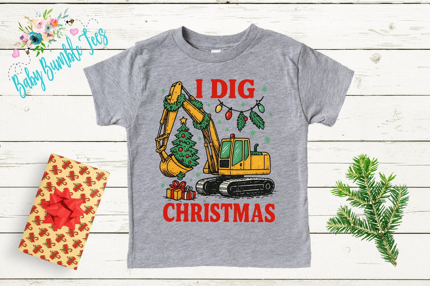 I Dig Christmas Shirt - Toddler Christmas Outfit - Boys Christmas Shirt