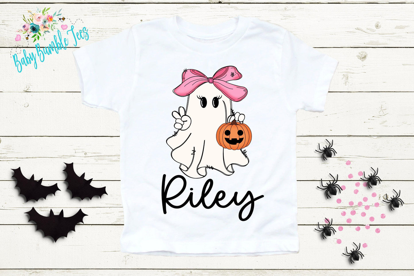 Girls Halloween Ghost Shirt - Personalized Fall Shirt