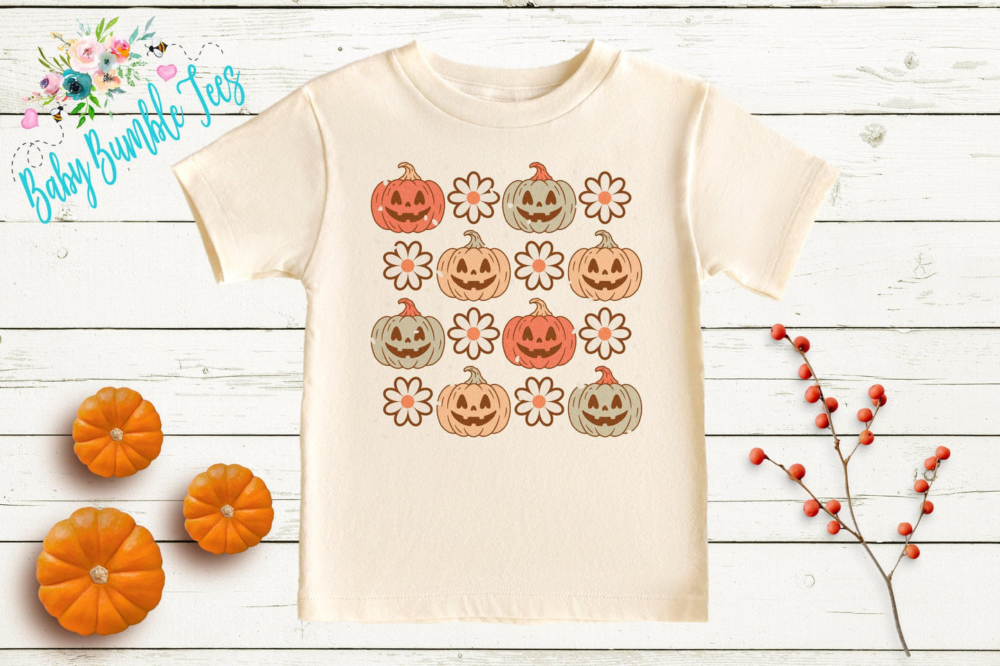 Retro Pumpkin Shirt - Kids Pumpkin Patch Shirt