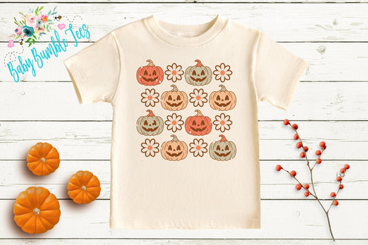 Retro Pumpkin Shirt - Kids Pumpkin Patch Shirt