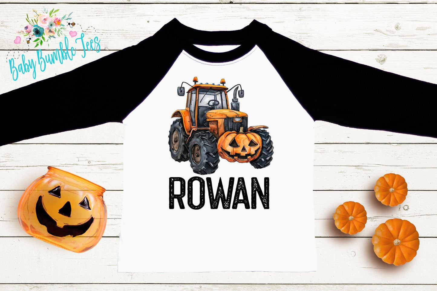 Boys Fall Tractor Shirt - Custom Name Pumpkin Patch Shirt