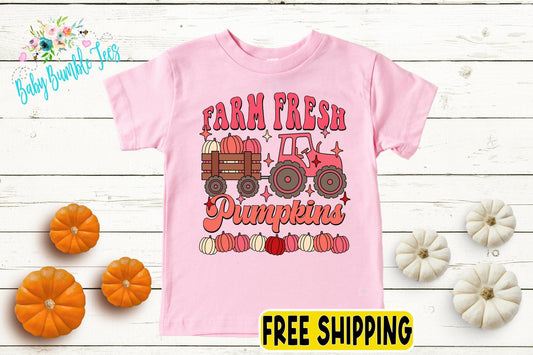Farm Fresh Pumpkins Shirt - Girls Fall Shirt