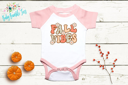 Fall Vibes Bodysuit - Retro Pumpkin Patch Bodysuit