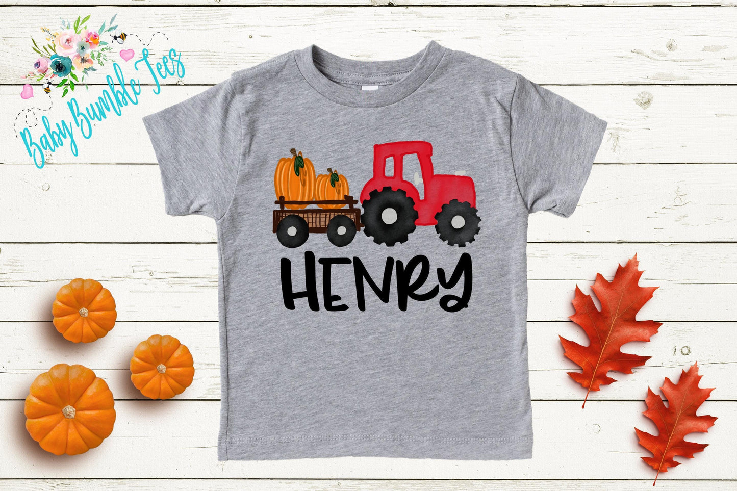 Kids Farm Pumpkin Patch Shirt - Boys Fall Tractor Shirt