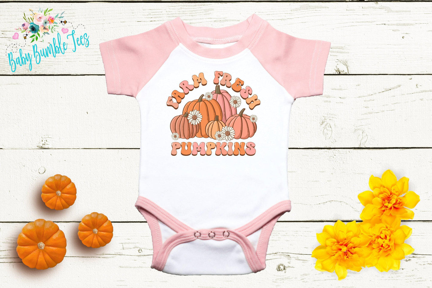 Farm Fresh Pumpkins Bodysuit - Girls Fall Outfit