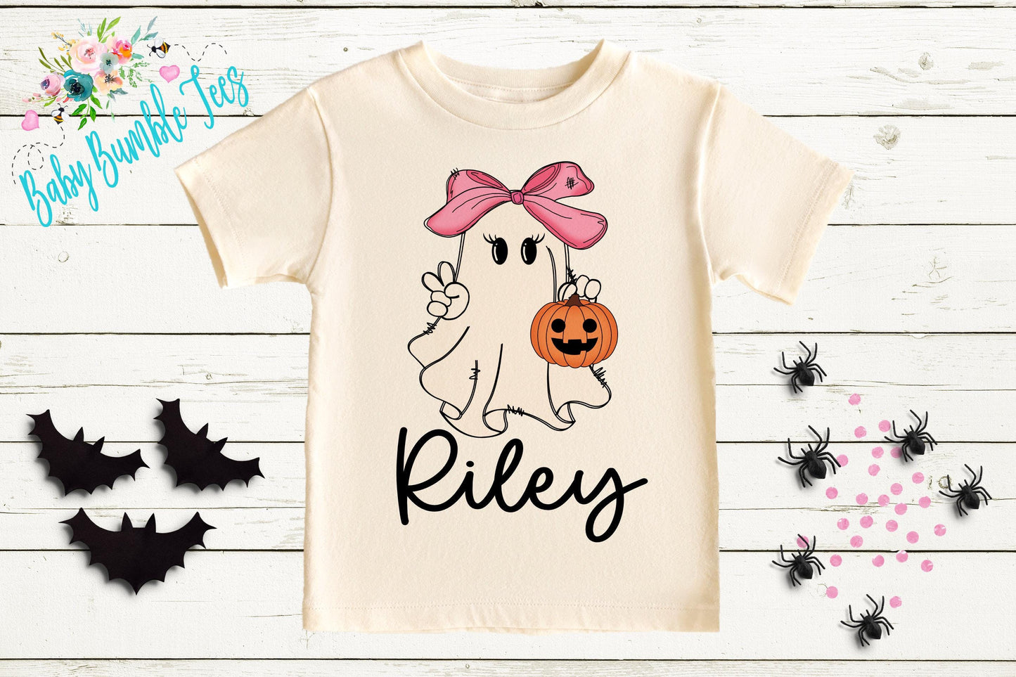 Girls Halloween Ghost Shirt - Personalized Fall Shirt