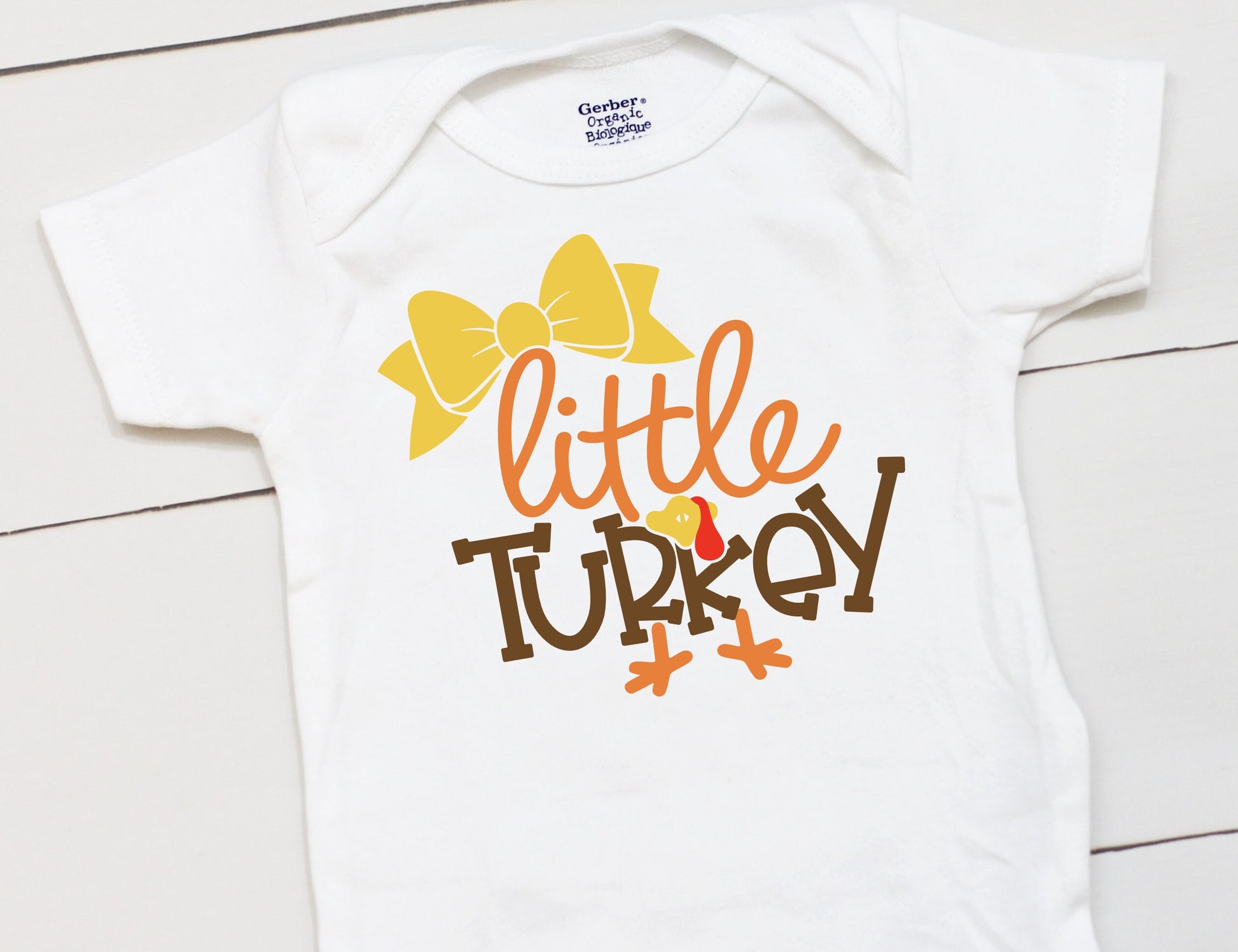 Little Turkey // Baby Girl // First Thanksgiving // Fall // Newborn // Thanksgiving Shirt // Kid Shirt // Onesies® Brand