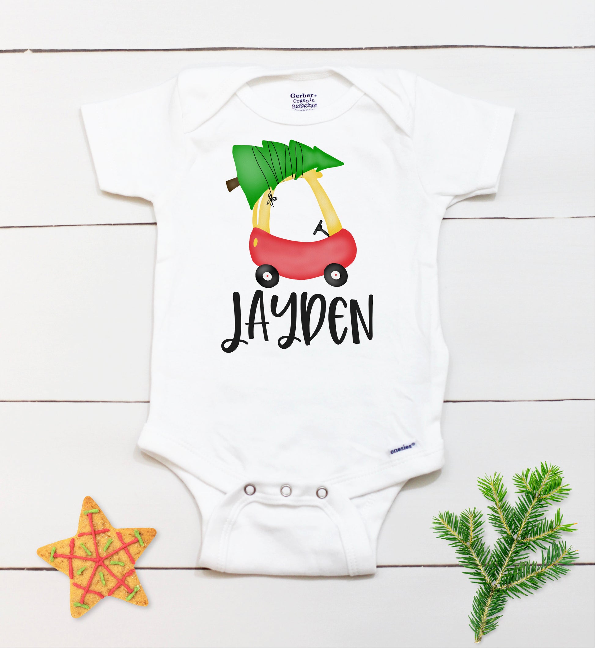 Christmas Car // Personalized Name // Christmas // Boy // Truck // My First Christmas // Christmas tree // Toddler
