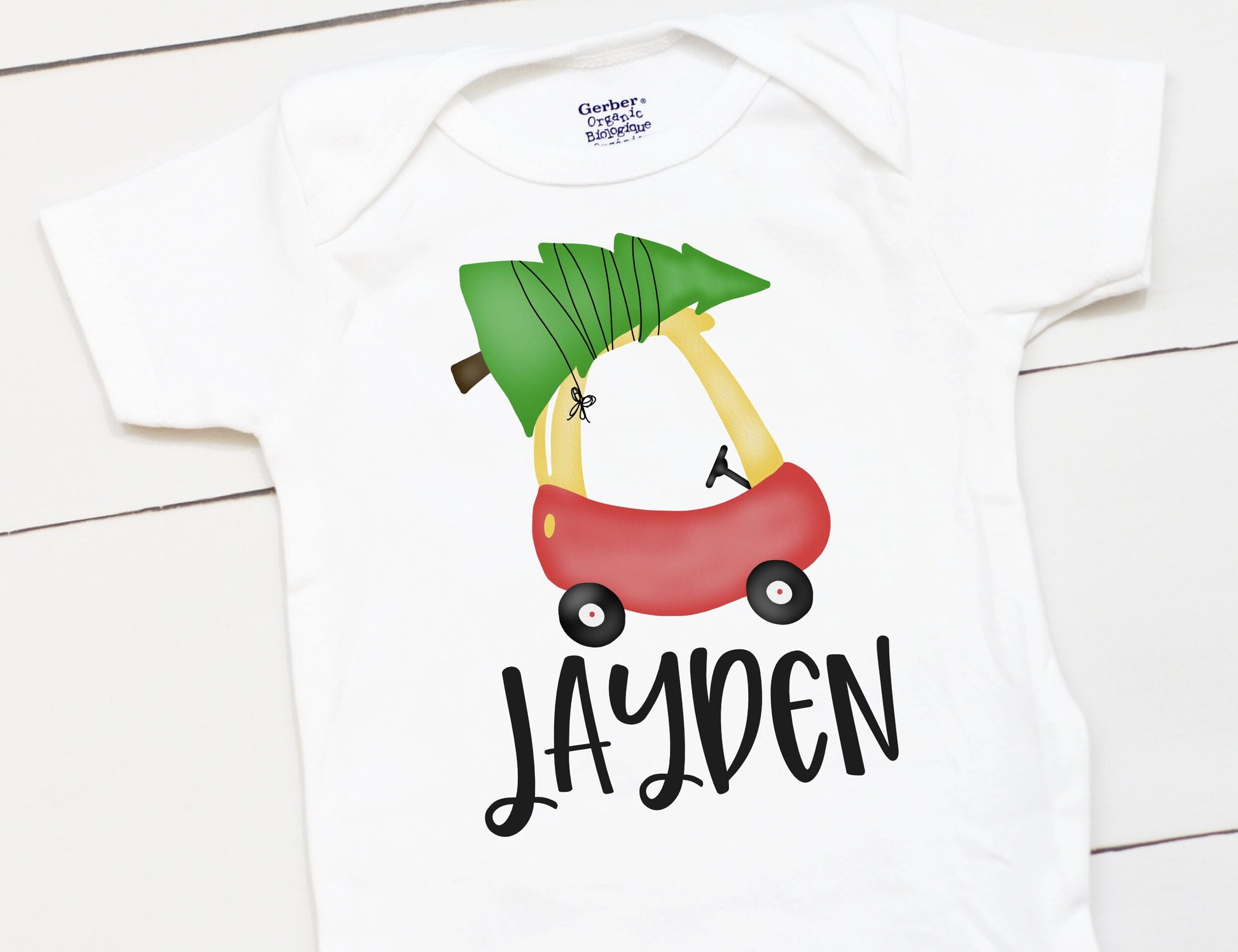 Christmas Car // Personalized Name // Christmas // Boy // Truck // My First Christmas // Christmas tree // Toddler
