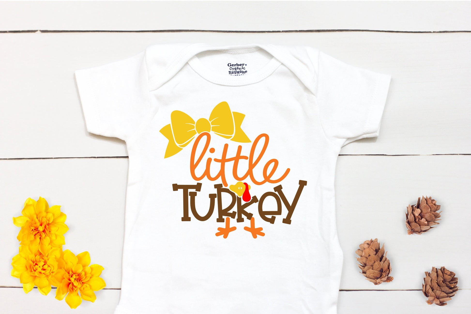 Little Turkey // Baby Girl // First Thanksgiving // Fall // Newborn // Thanksgiving Shirt // Kid Shirt // Onesies® Brand