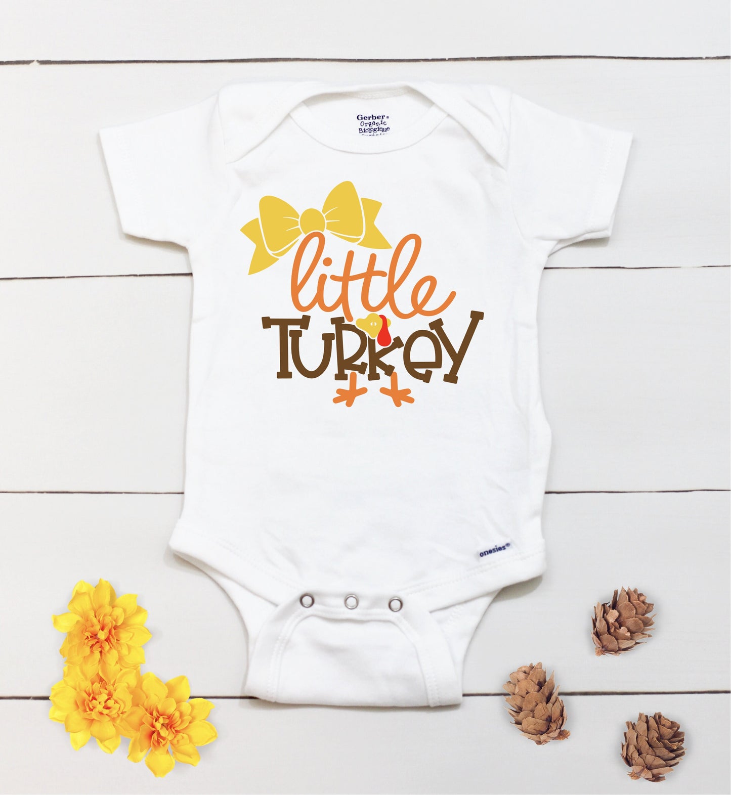 Little Turkey // Baby Girl // First Thanksgiving // Fall // Newborn // Thanksgiving Shirt // Kid Shirt // Onesies® Brand