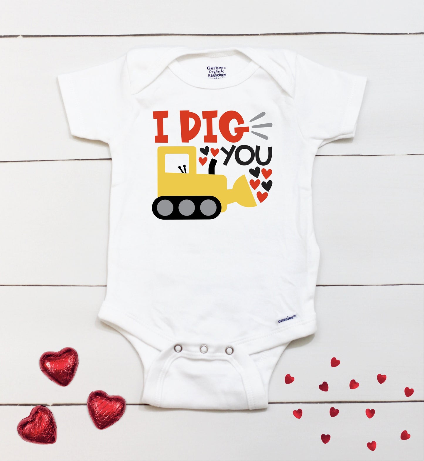 I Dig You // Valentine // Boy // Truck // My First Valentines Day // Toddler Shirt // kids shirt // Construction // Digger