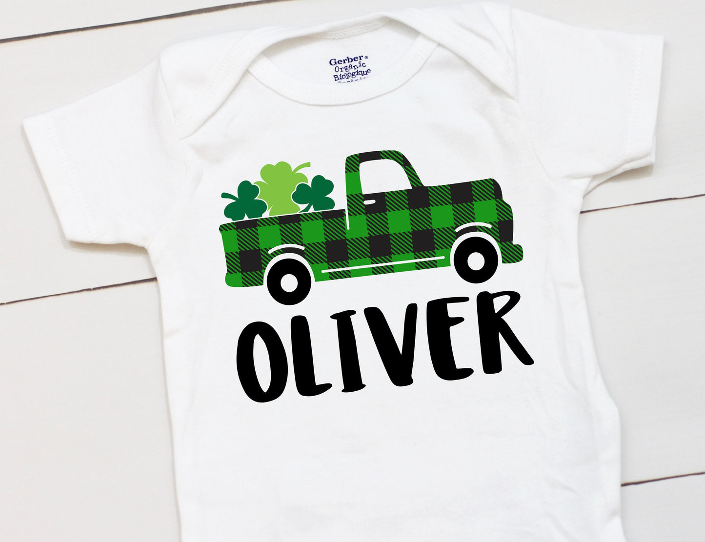 St Patricks Day Truck - Personalized Name - St Patricks Day - Boy - St Paddys Day - First St Patricks Day - Kids Shirt