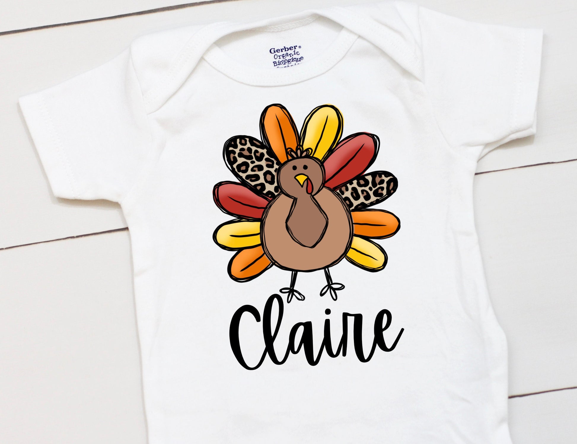 Turkey Name // Baby Girl // First Thanksgiving // Fall // Newborn // Coming home outfit // Thanksgiving Shirt // Kid Onesies® Brand